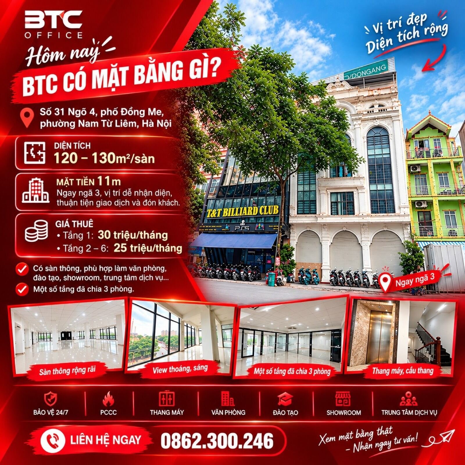 Hôm nay BTC OFFICE có mặt bằng gì? – Đồng Me, Nam Từ Liêm